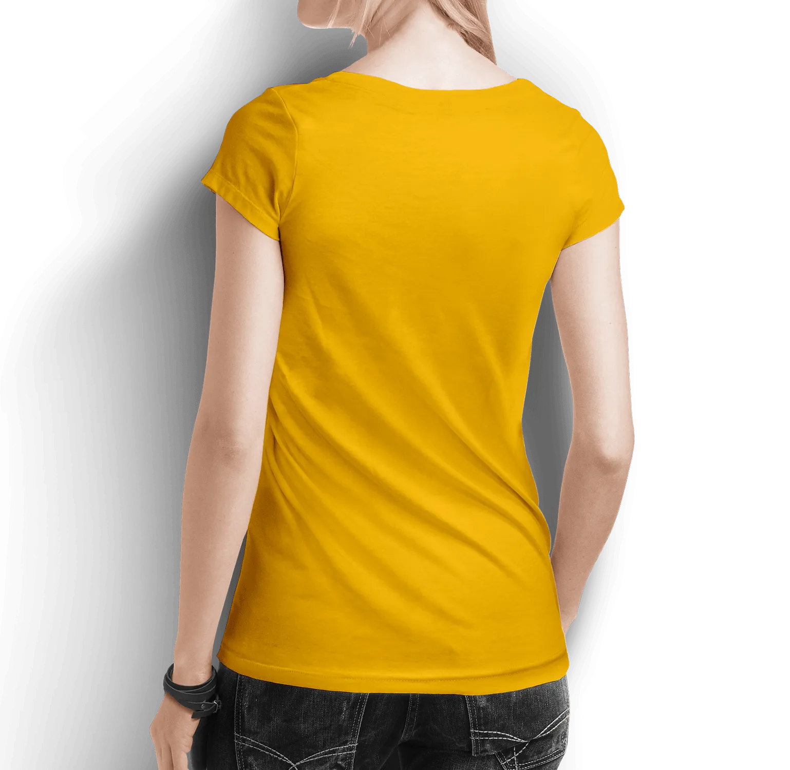 Women's round neck Navy/Mustard/White Value pack